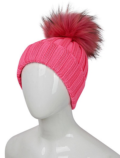 Розовая шапка с помпоном Regina - 1354509180824 - Фото 2