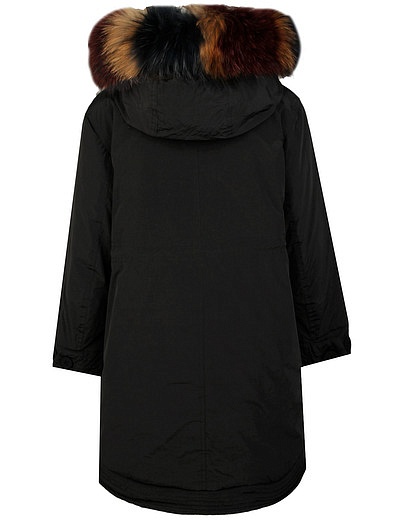 Пуховая чёрная куртка с натуральным мехом FREEDOMDAY - 1071109980158 - Фото 2