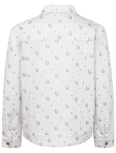 Куртка из денима с принтом логотипа Dior - 1074509071686 - Фото 3