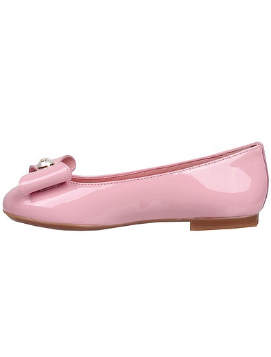 Розовые лаковые балетки с декором Dolce & Gabbana - 2012609070061 - Фото 4