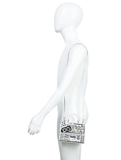 Сумка из натуральной кожи с принтом граффити Dolce & Gabbana - 1204508180281 - Фото 5