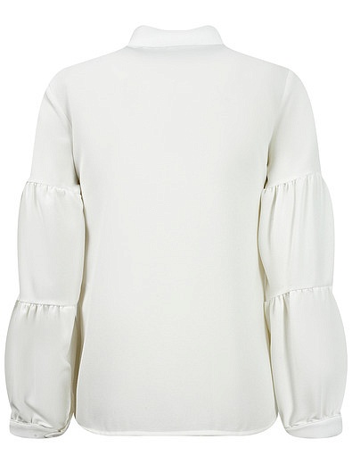 Кремовая Блуза с воздушными рукавами FRACOMINA - 1034509185363 - Фото 2