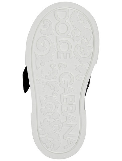 Кеды из кожи наппа с логотипом Dolce & Gabbana - 2094519080439 - Фото 5