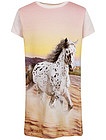 Платье-футболка с лошадью - 1052609970368
