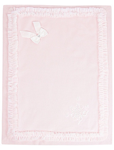Розовое шерстяное одеяло с оборками Baby A - 0774509180067 - Фото 1