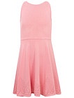 Розовое хлопковое платье без рукавов - 1054500380017