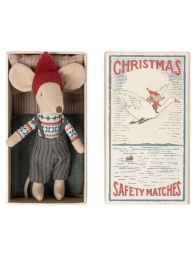 Рождественский мышонок в коробке 15 см MAILEG - 7134520180744 - Фото 2