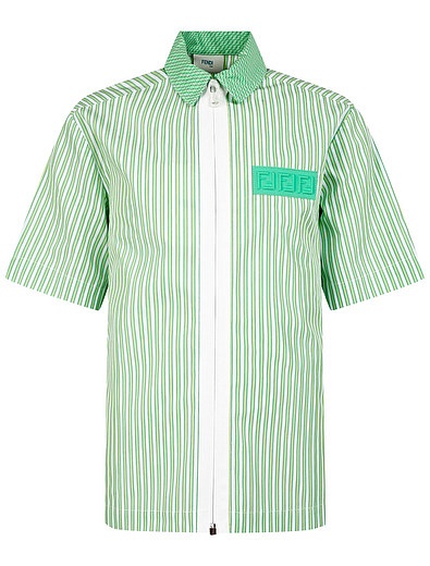 Зелёная рубашка на молнии Fendi - 1014519272215 - Фото 1