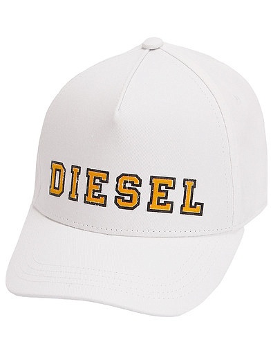 Белая кепка с принтом логотипа Diesel - 1184519370348 - Фото 1