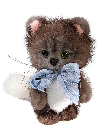 Игрушка котёнок Тедди из меха норки 15см Carolon - 7121720980106 - Фото 1