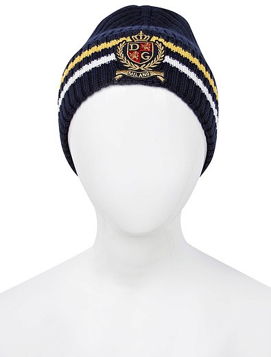 Шерстяная шапка с гербом Dolce & Gabbana - 1354519180012 - Фото 2