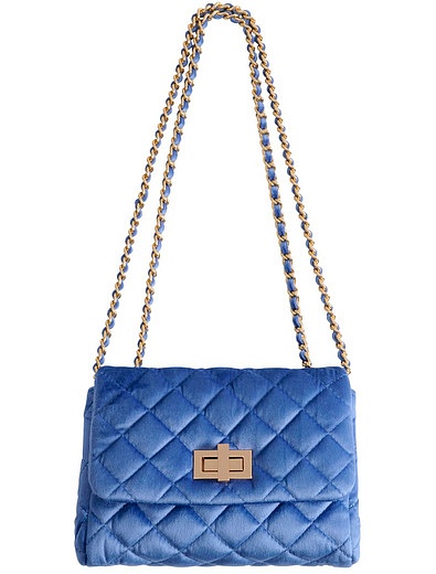 Бархатная голубая сумка Milledeux - 1204500370048 - Фото 2