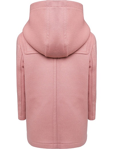 Пальто-дафлкот из шерсти розовый Burberry - 1122609780042 - Фото 3
