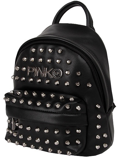 Черный рюкзак с шипами Pinko - 1504508170054 - Фото 3