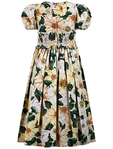 Длинное платье с цветочным принтом Dolce & Gabbana - 1054509175508 - Фото 3