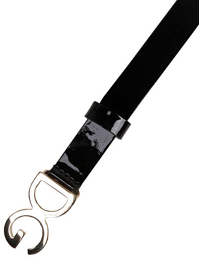 Чёрный ремень из лакированной кожи с лого Dolce & Gabbana - 1301108070025 - Фото 8
