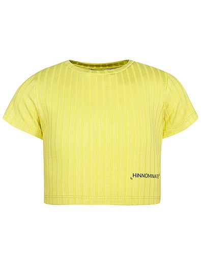 Желтая футболка в рубчик HINNOMINATE - 1134609371670 - Фото 1