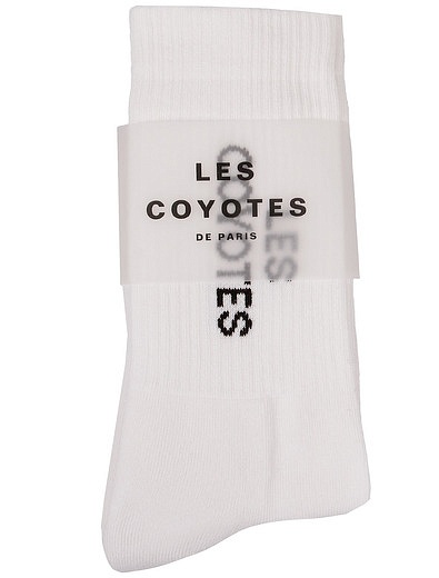 Белые носки с логотипом LES COYOTES DE PARIS - 1534508270072 - Фото 1