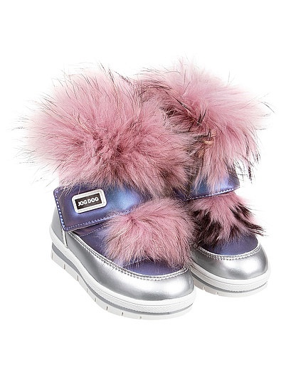Ботинки с розовым мехом Jog Dog - 2032009980012 - Фото 1