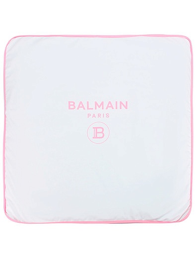 Одеяло с розовым логотипом Balmain - 0774509280019 - Фото 1
