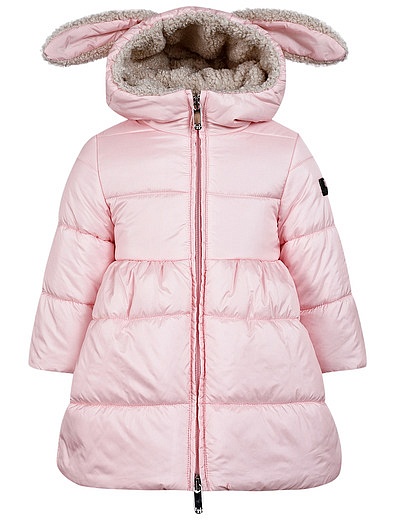 Пальто розовое с ушками на капюшоне Il Gufo - 1124509182995 - Фото 1
