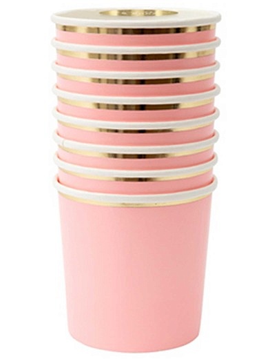 Набор розовых одноразовых стаканчиков 8 шт. Meri Meri - 2294520081337 - Фото 2