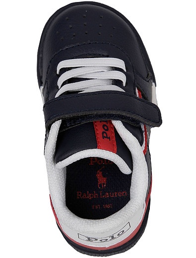 Кеды на липучках со шнурками Ralph Lauren - 2091419070256 - Фото 4