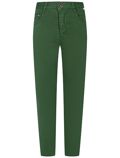 Зеленые брюки из хлопка Il Gufo - 1084519085436 - Фото 1