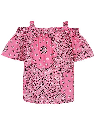 Хлопковая блуза с узором Vicolo - 1034509371872 - Фото 1