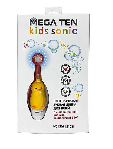 Электрическая зубная щетка MEGATEN KIDS SONIC в наборе Megaten - 6494528280053 - Фото 2
