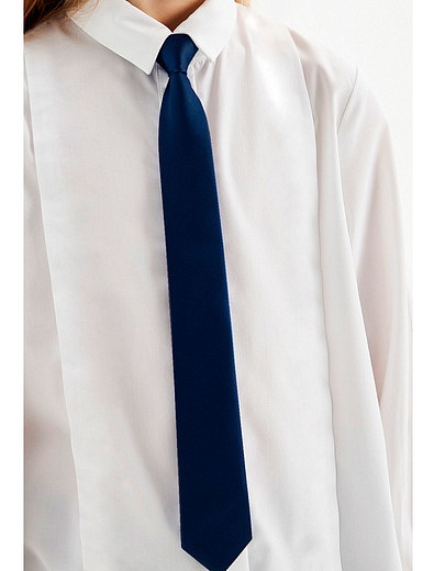 Темно-синий узкий галстук SILVER SPOON - 1324518280198 - Фото 2
