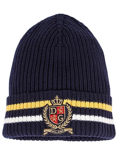 Шерстяная шапка с гербом Dolce & Gabbana - 1354519180012 - Фото 1