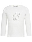 Кремовый лонгслив с принтом белый медведь - 4164519280400