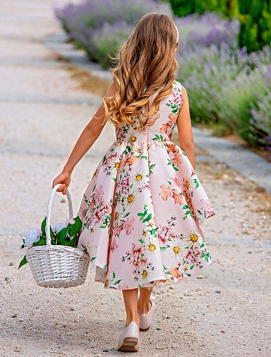 Асимметричное платье с цветочным принтом EIRENE - 1054509179278 - Фото 3