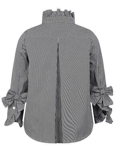 хлопковая Блуза с высоким воротничком Lapin House - 1034509282079 - Фото 2