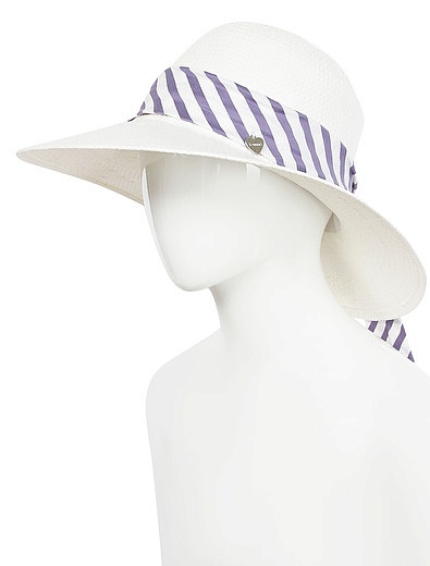 Белая соломенная шляпа Il Trenino - 1174508370138 - Фото 6