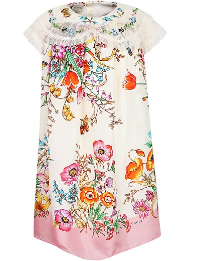Легкое шёлковое платье Gucci с принтом flora GUCCI - 1052109970226 - Фото 1