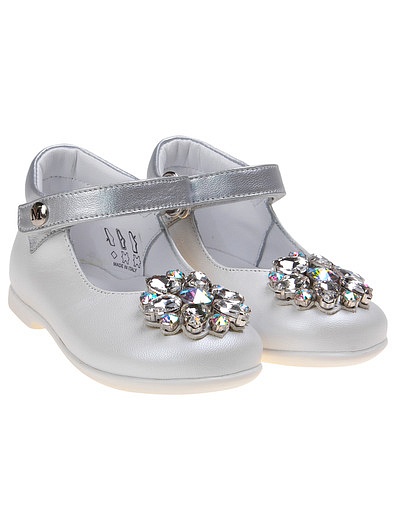 Белые туфли с кристаллами Missouri - 2011209780066 - Фото 1