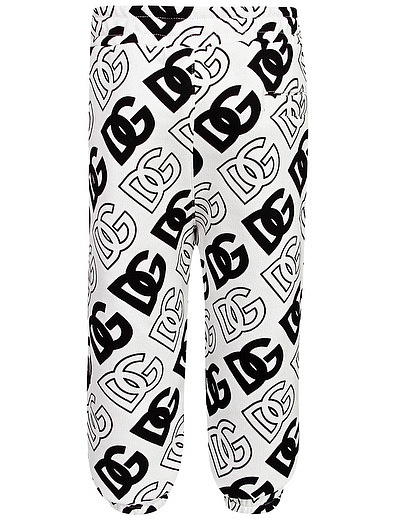 Спортивные брюки со сплошным принтом логотипа Dolce & Gabbana - 4244519283837 - Фото 2