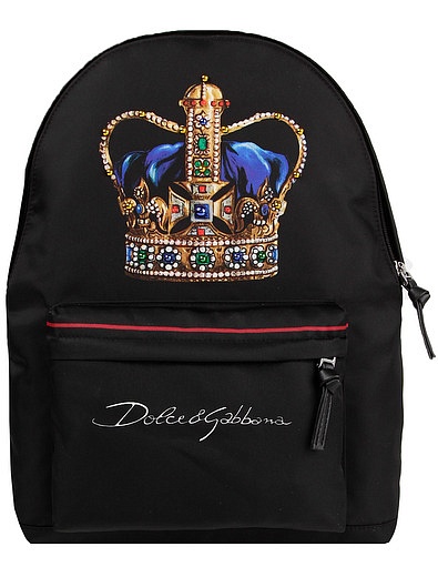 Рюкзак с принтом корона Dolce & Gabbana - 1504518070078 - Фото 1