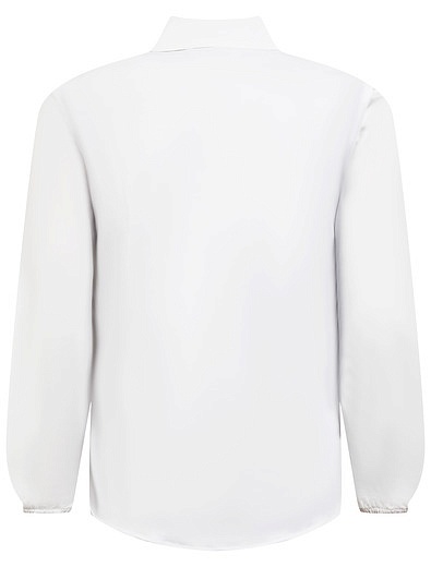 Блуза белого цвета с декором на воротнике TRE API - 1034509283090 - Фото 2