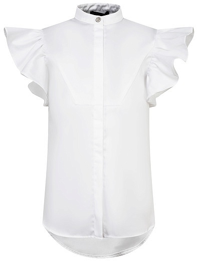 хлопковая Блуза с рукавами-крылышками Dan Maralex - 1034509284127 - Фото 1