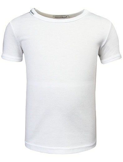Набор из 2-х хлопковых футболок лаконичного дизайна Dolce & Gabbana - 1131219680222 - Фото 2