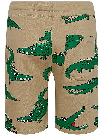 Бежевые шорты с крокодилами Stella McCartney - 1414619272168 - Фото 2