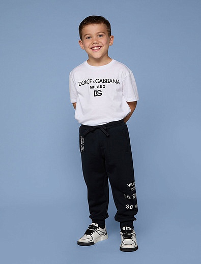 Хлопковые спортивные брюки Dolce & Gabbana - 4244519282700 - Фото 2