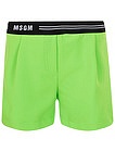 Короткие неоново-зелёные шорты - 1414509372299