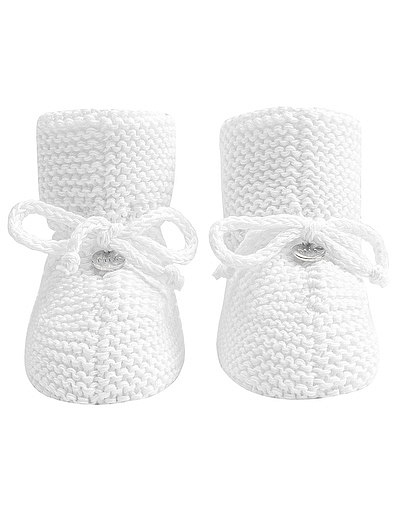 Белые пинетки-носочки из хлопка MIACOMPANY - 1534520070025 - Фото 1