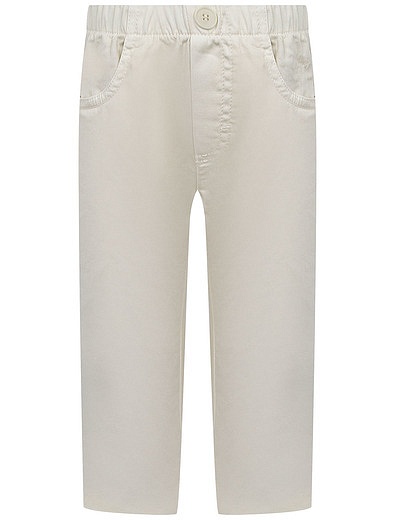 Кремовые брюки с эластичным поясом Il Gufo - 1084519272706 - Фото 1