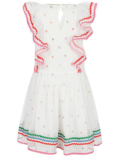 Воздушное платье с сердечками Stella McCartney - 1054509379937 - Фото 3