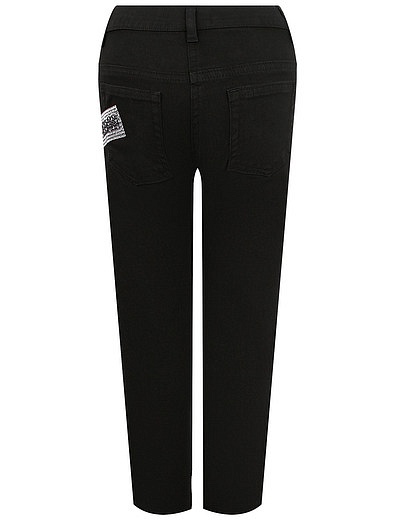 Черные джинсы со стразами Dolce & Gabbana - 1164509181703 - Фото 4